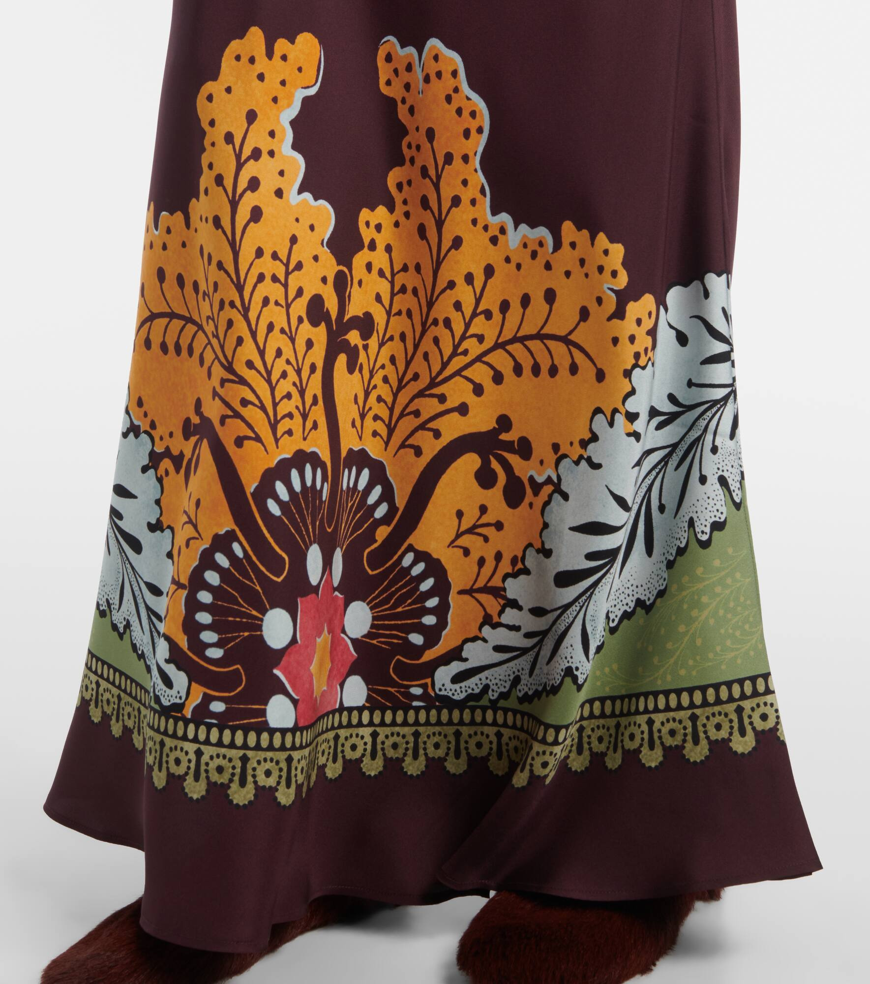 Sleek Placée silk maxi skirt - 5