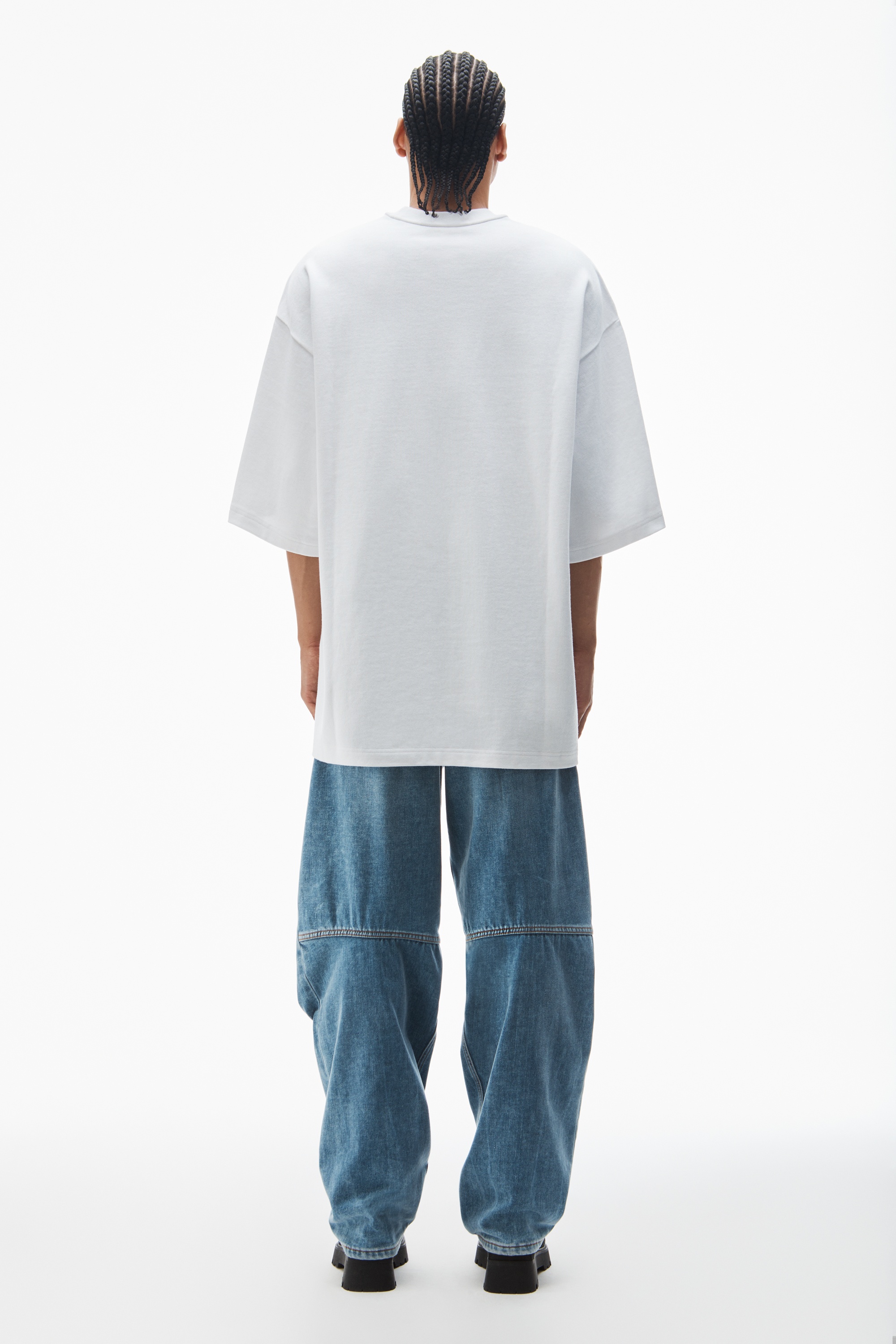 oversize drop-sleeve tee in japanese cotton jersey - 4