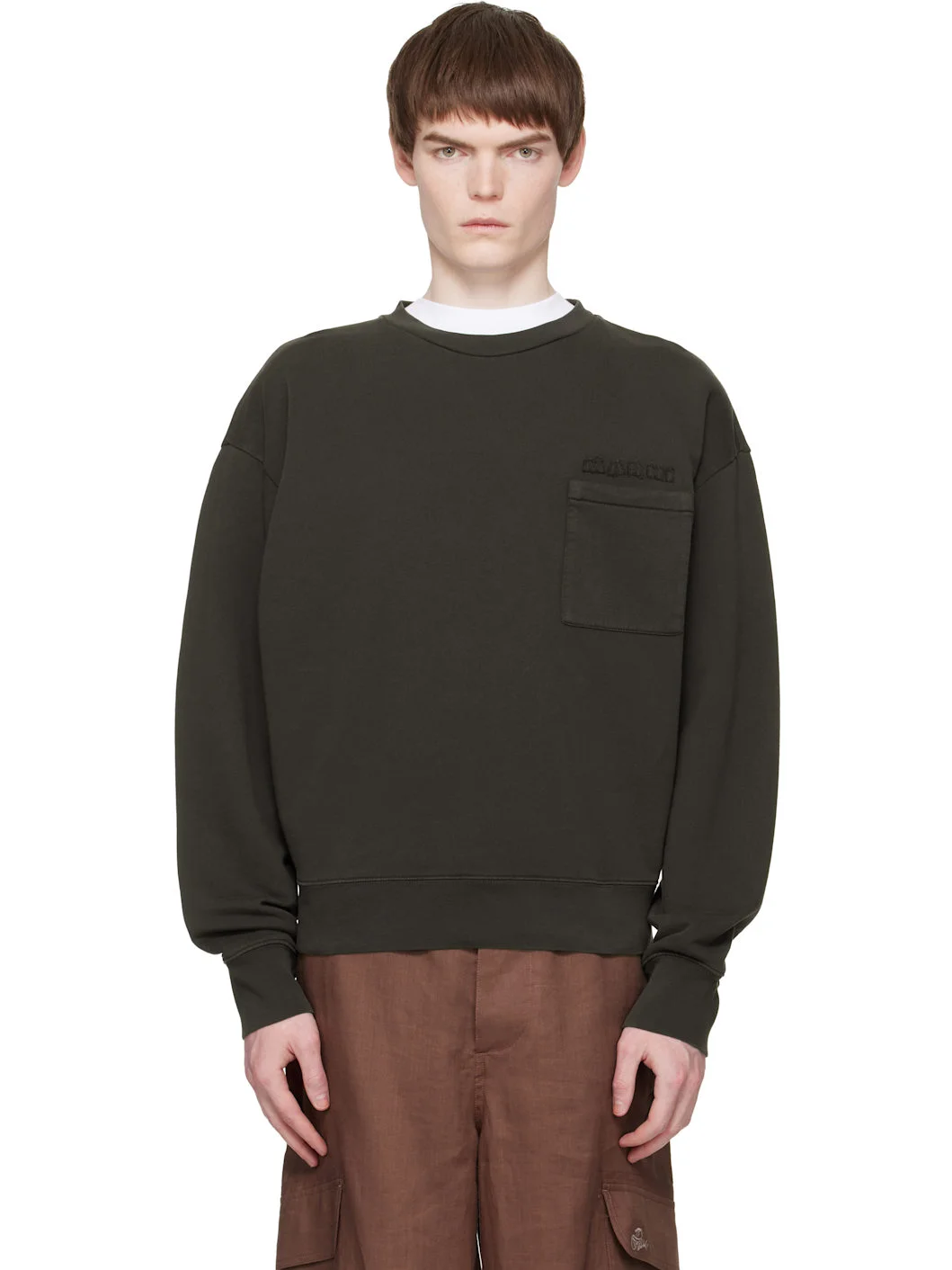 Brown Cotton Marni Patches Sweatshirt - 1