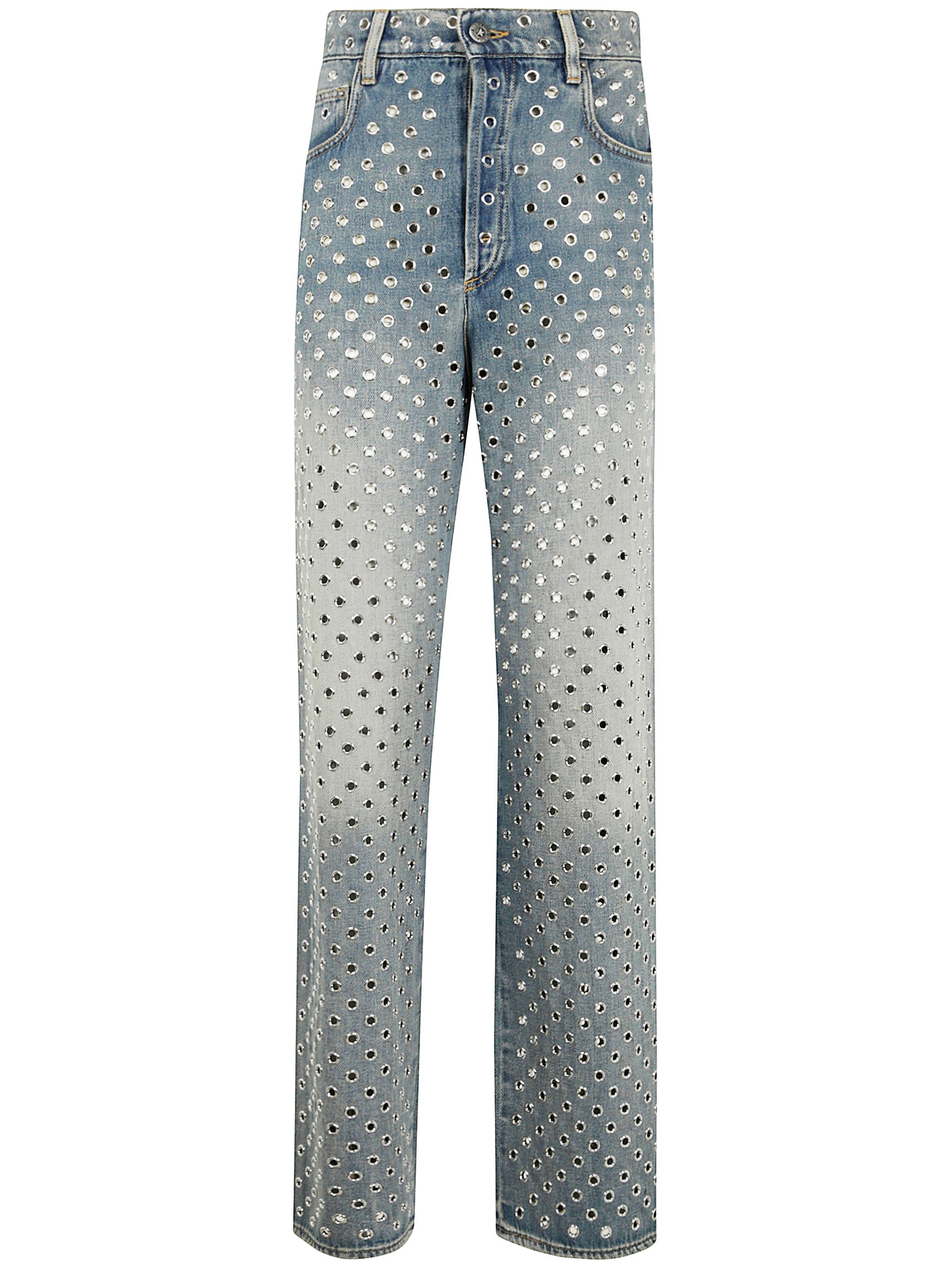 Golden Goose Women Journey W`S Pant Kim Sand Wash All Over Eyelet - 6