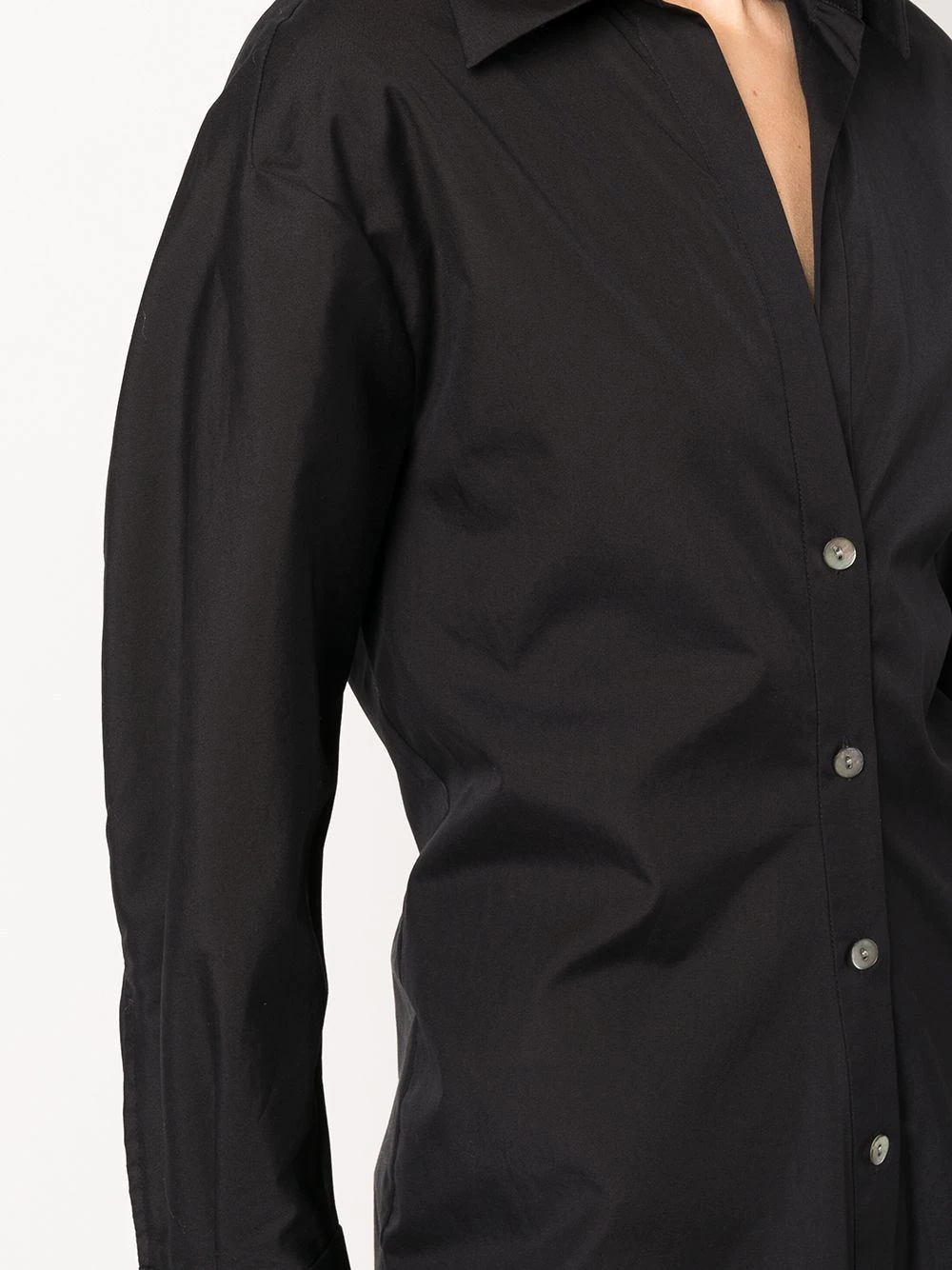 fitted cotton shirt dress - 10