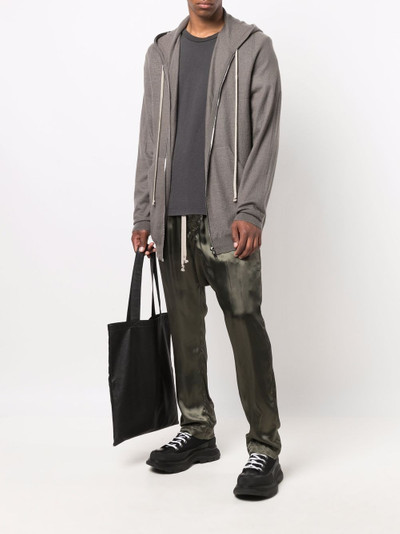 Rick Owens cashmere zipped hoodie outlook