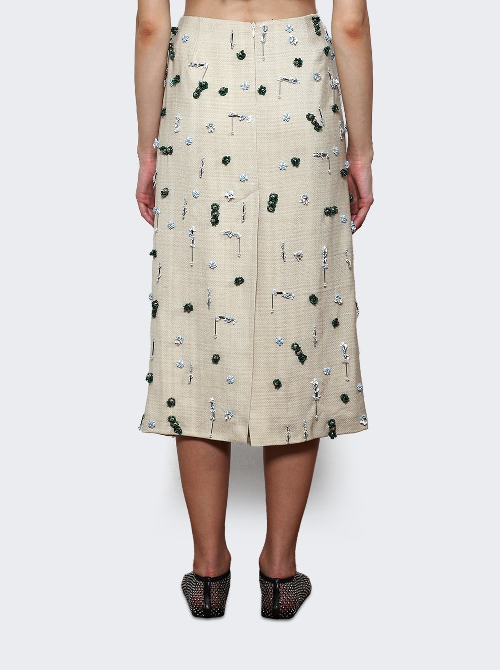 Embla Beaded Midi Skirt Ecru - 5