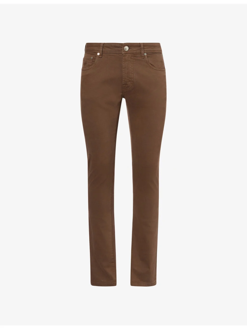 Regular-Fit Tapered-Leg Cotton Chino Trousers - 1