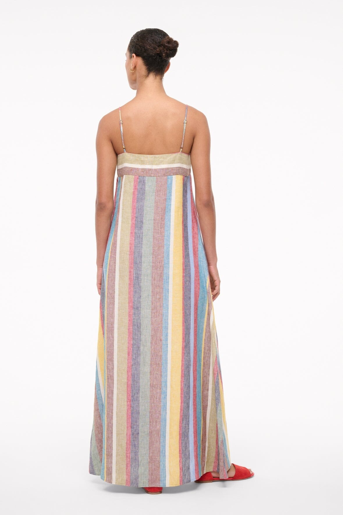 STAUD LAURA LINEN DRESS MARKET STRIPE - 4