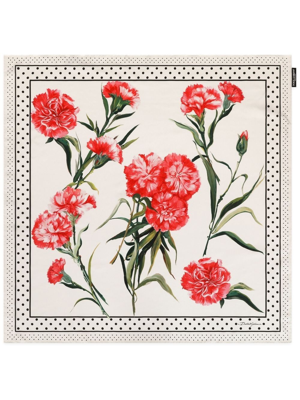 floral-print silk scarf - 1
