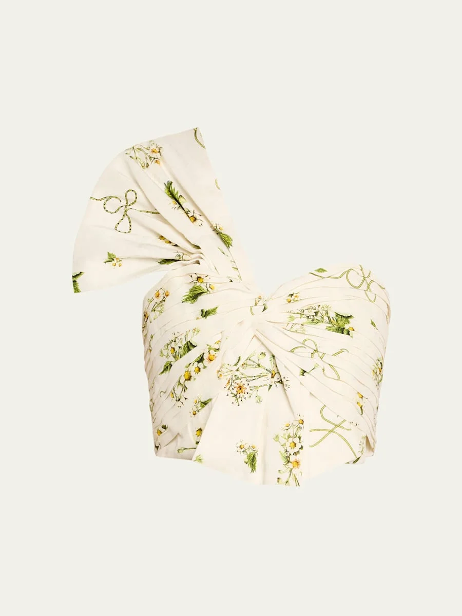 Botanical Utopia Asymmetric Bow Top - 1