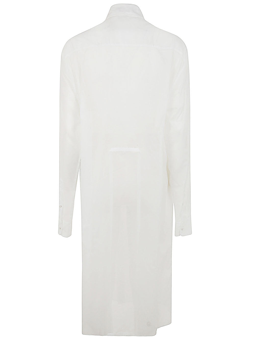 Ann Demeulemeester Women Gabi Long Relax Fit Shirt Draped On Back Light Cotton Voile White - 2