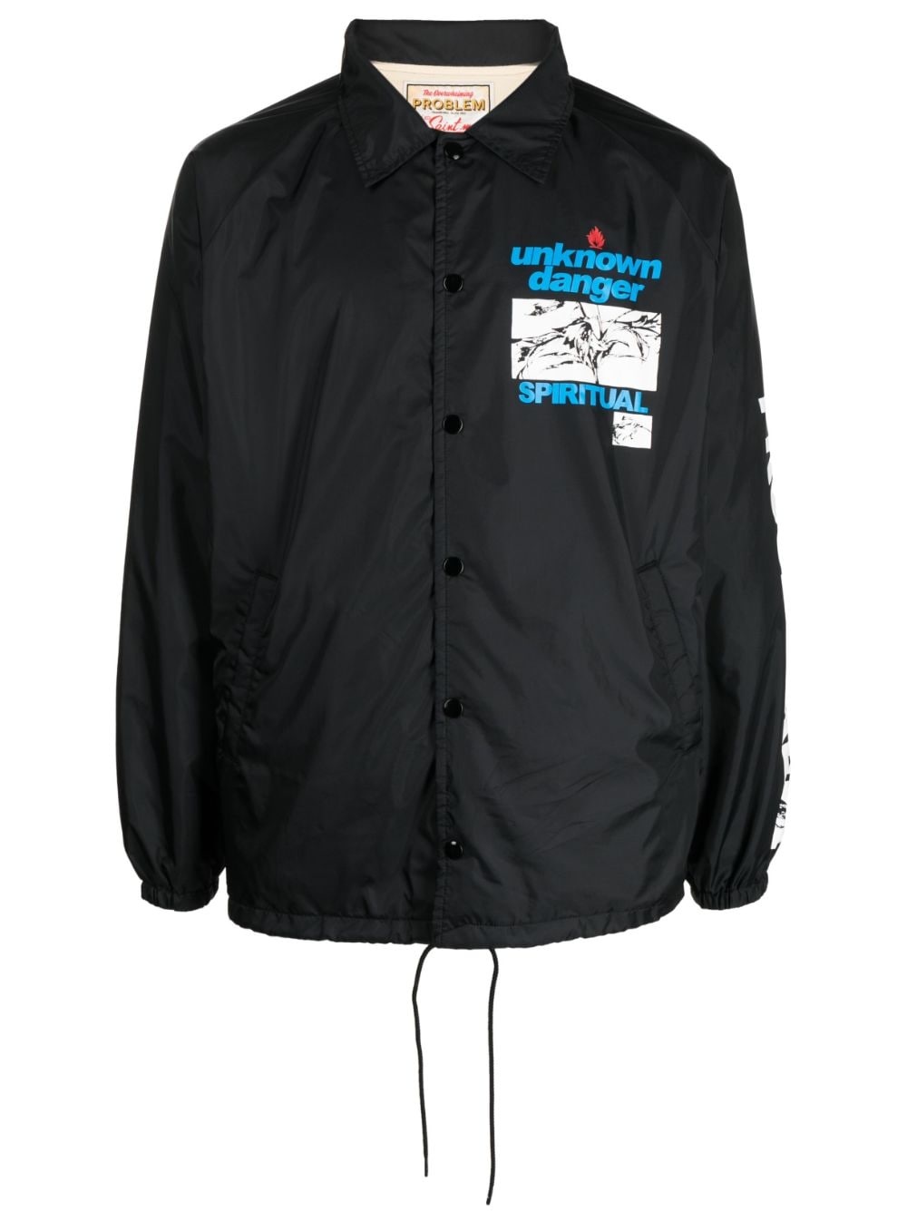graphic-print shirt jacket - 1