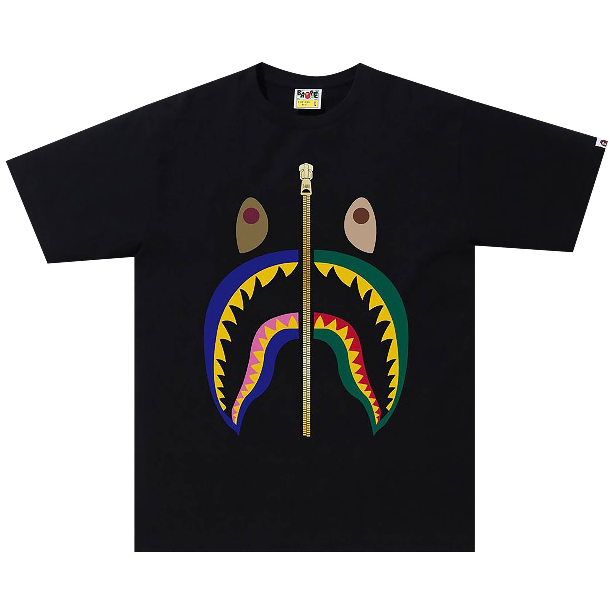 BAPE Colors Shark Tee 'Black' - 1