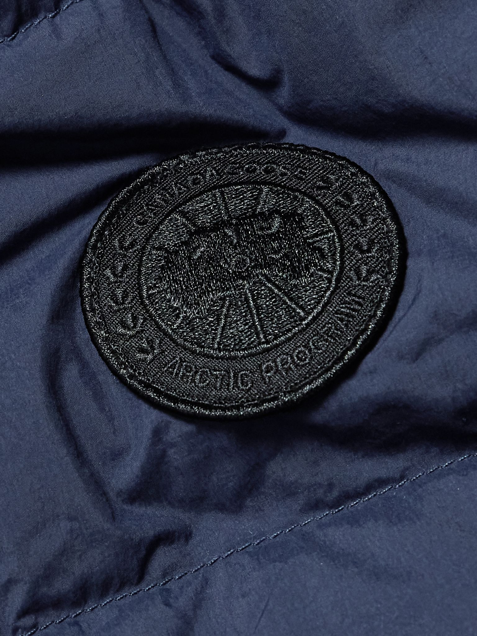 Crofton Slim-Fit Logo-Appliquéd Quilted Enduraluxe® Down Gilet Navy - 6