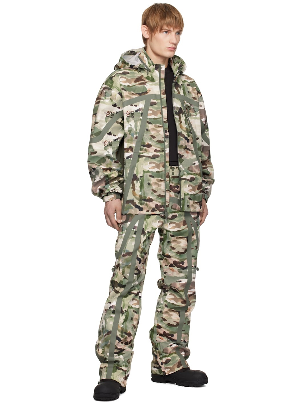 Khaki Taped Seam Shell Jacket - 5