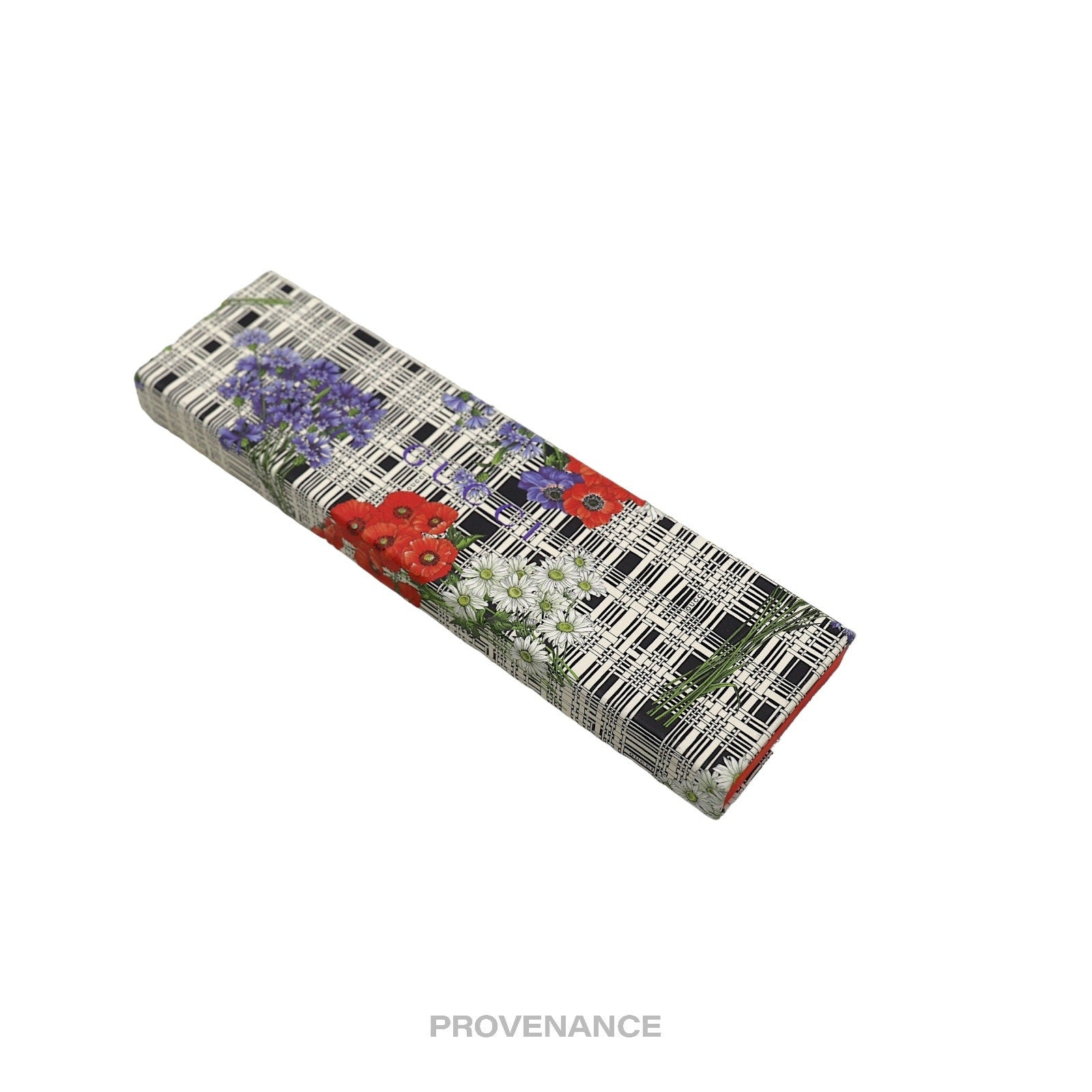 Gucci 6 Pencil Set Case - Michele Words Floral Red Black - 2