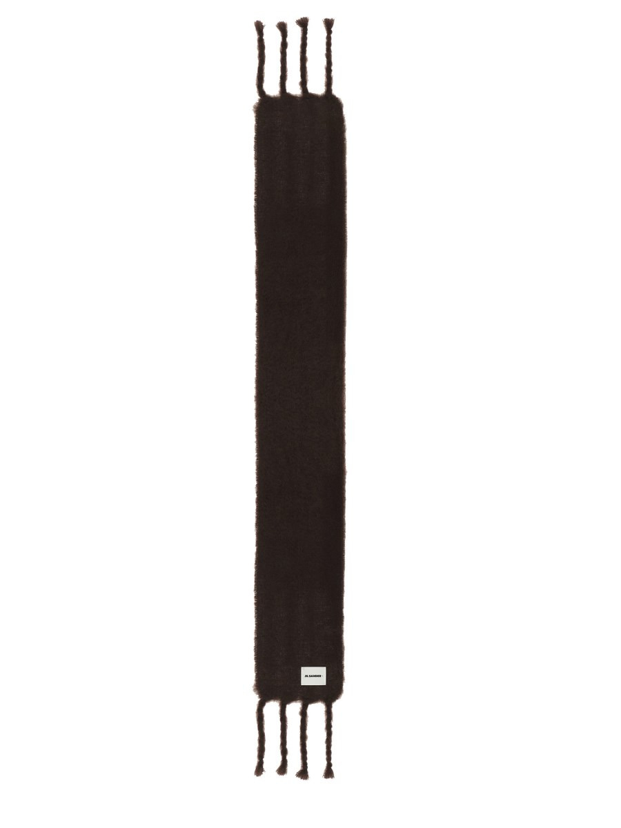 WOOL BLEND SCARF WITH BANGS - 1