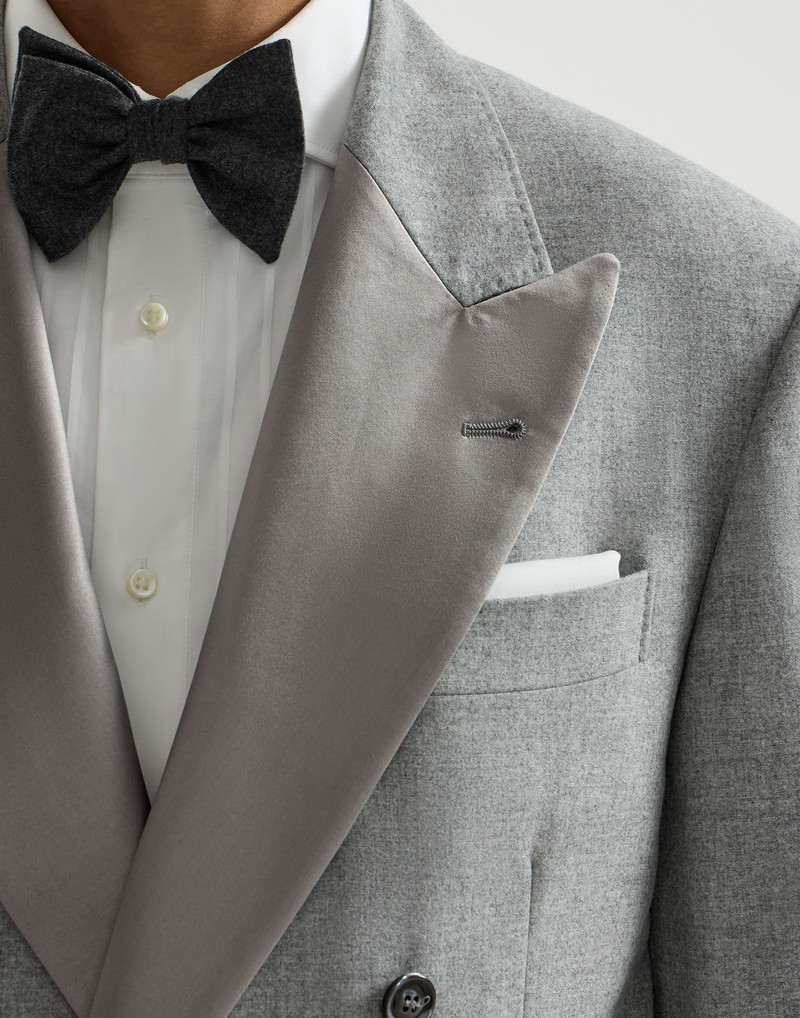 Sea Island Cotton twill pocket square for tuxedo 3