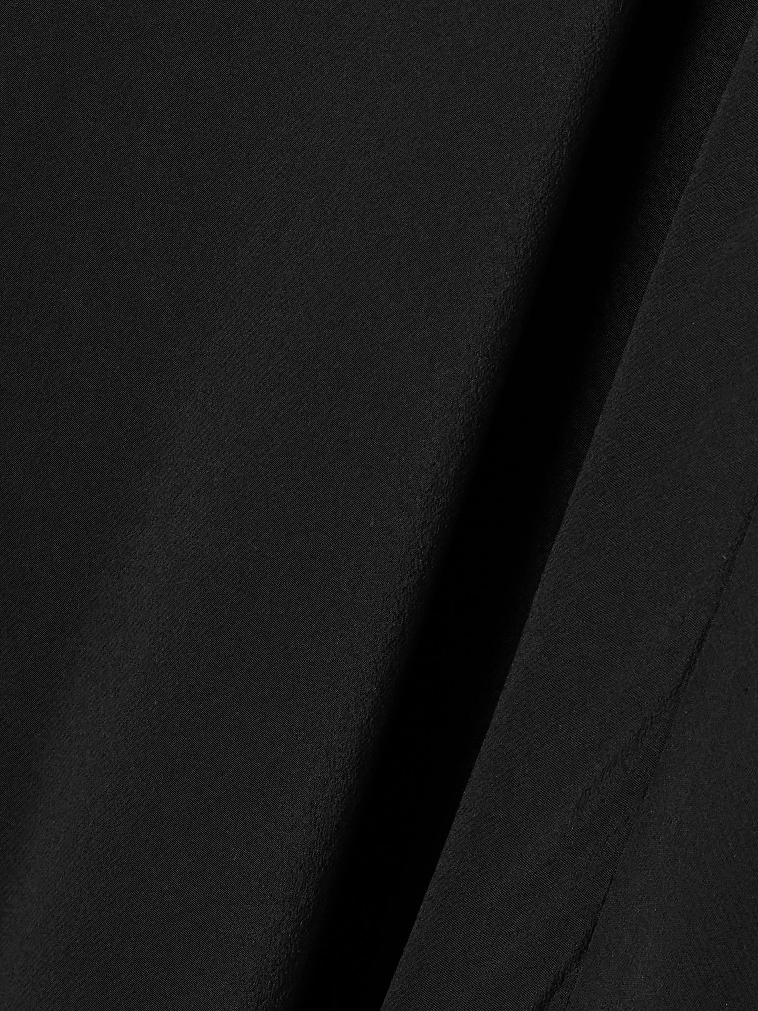 Draped silk midi dress Black - 4