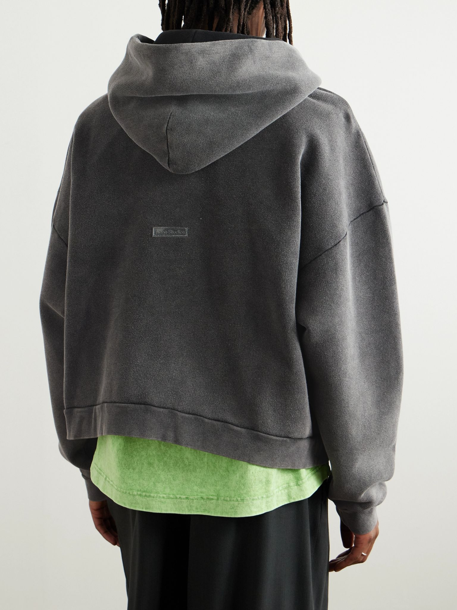 Fester H Cotton-Jersey Hoodie Gray - 4