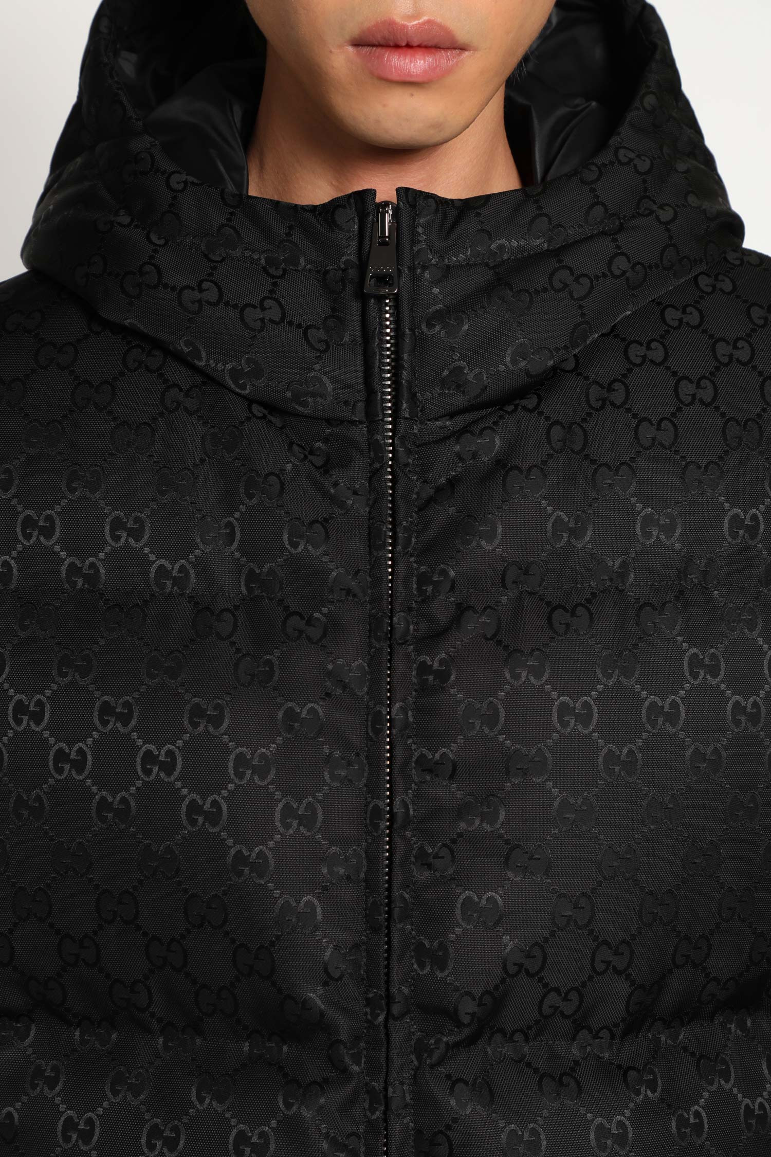 Gg Nylon Down Hooded Down Jacket - 4