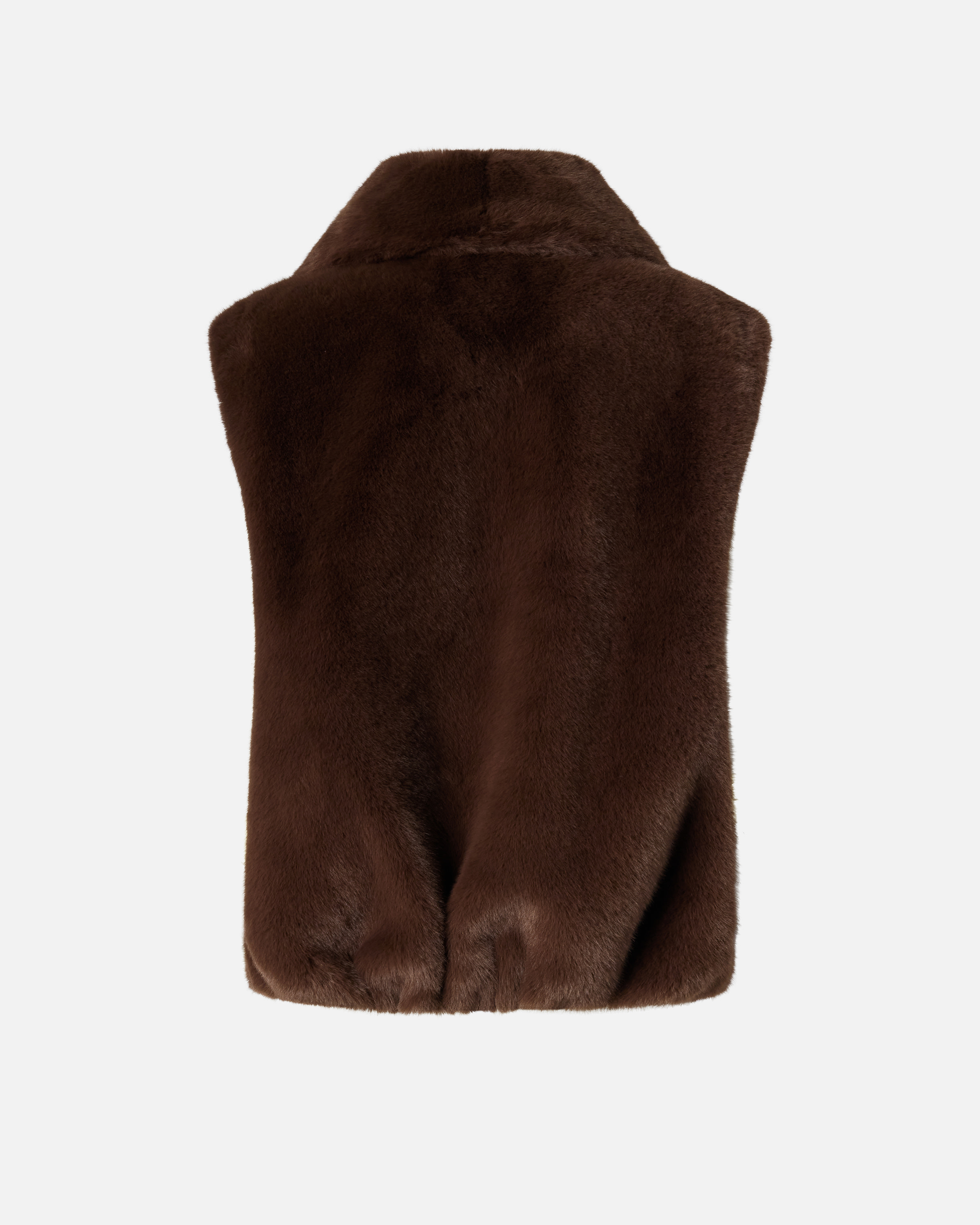 FAUX FUR GILET WITH ZIP - 2