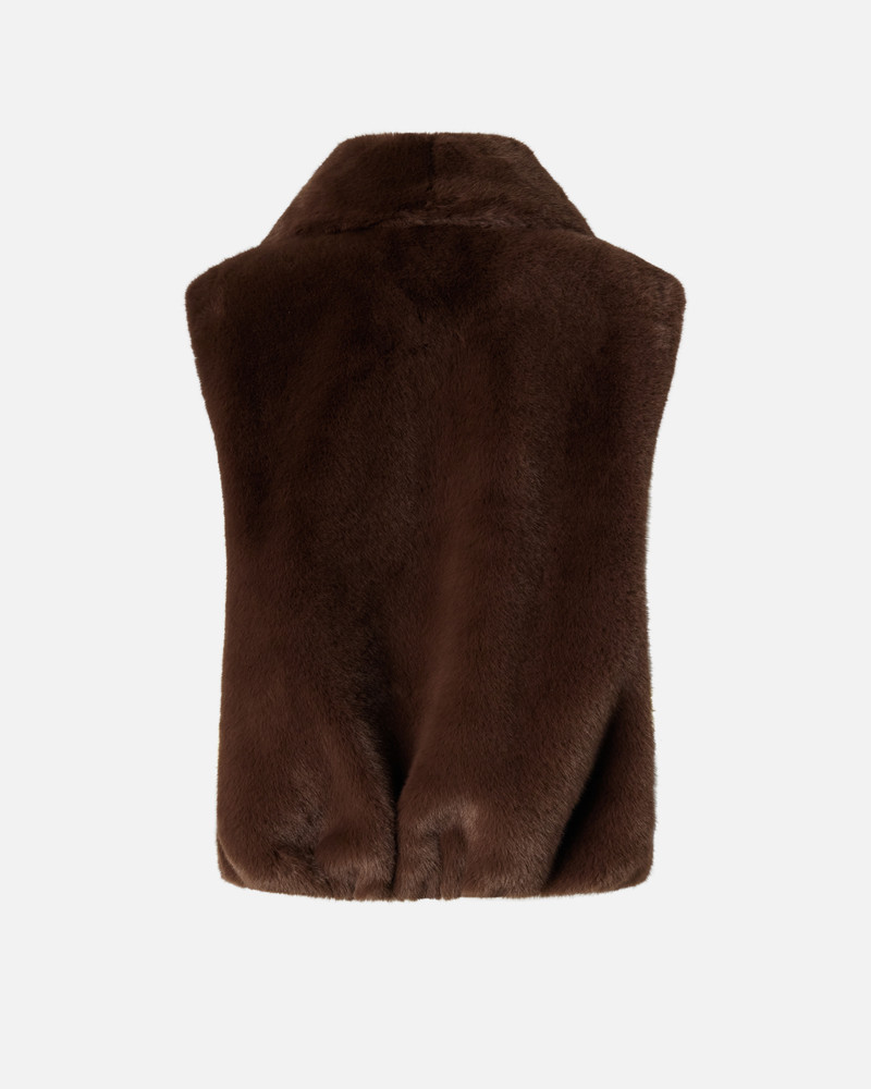 PINKO FAUX FUR GILET WITH ZIP outlook