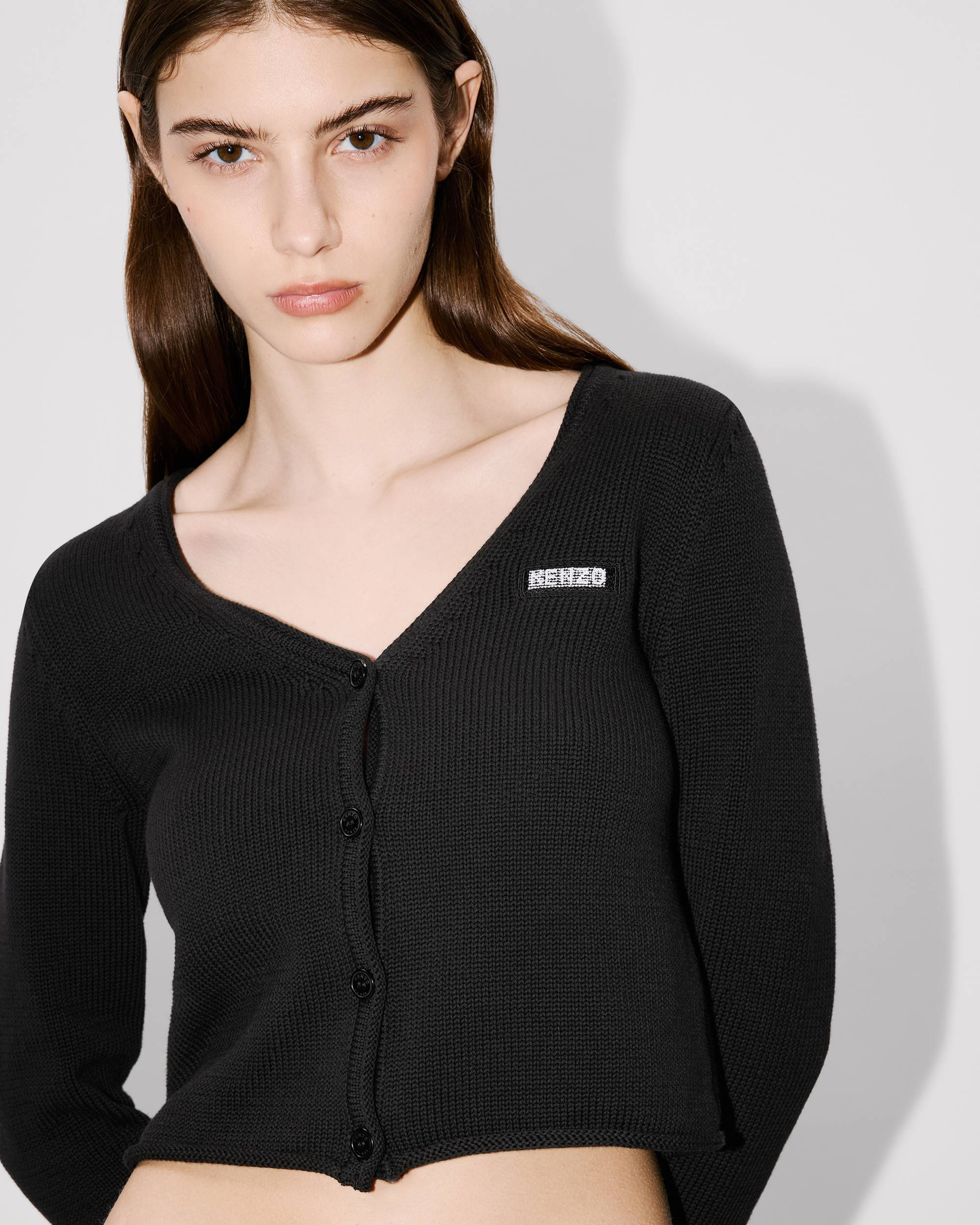 'KENZO City' embroidered cardigan in cotton - 6