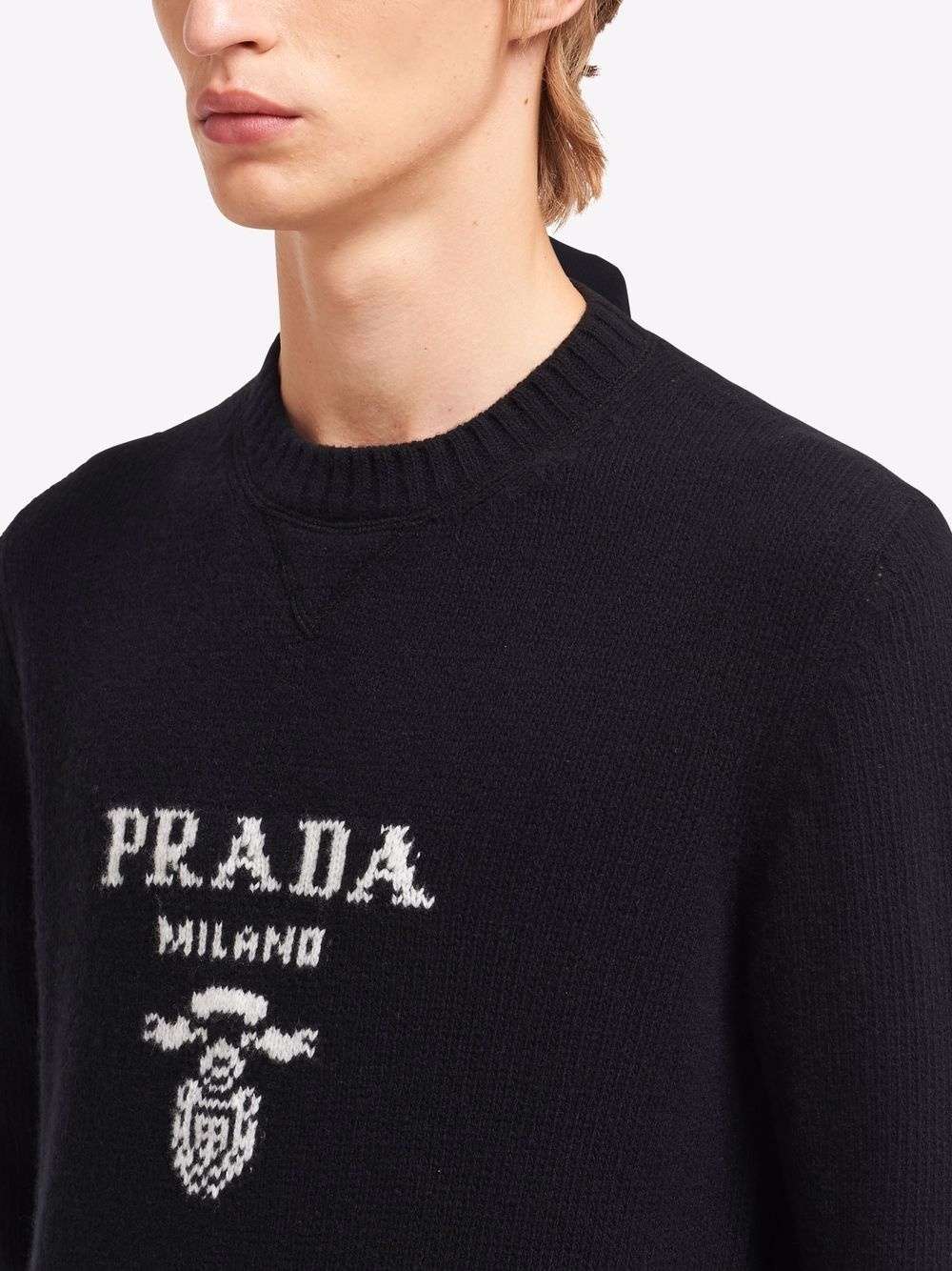 logo intarsia-knit jumper - 5
