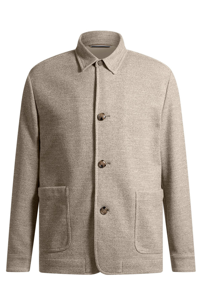 RELAXED-FIT OVERSHIRT IN PATTERNED FABRIC 1