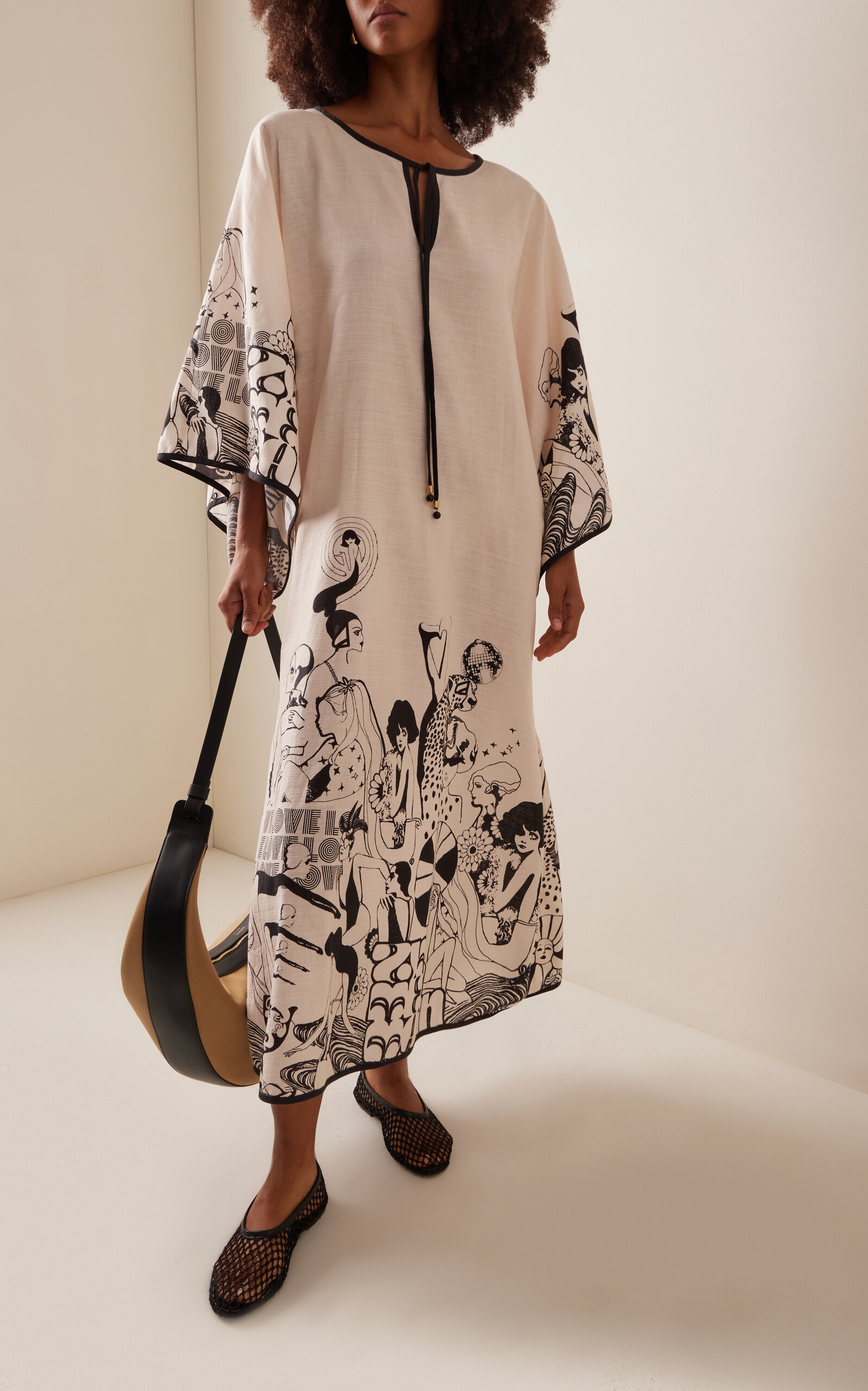 Zimmermann MAXINE KAFTAN MIDI DRESS | REVERSIBLE