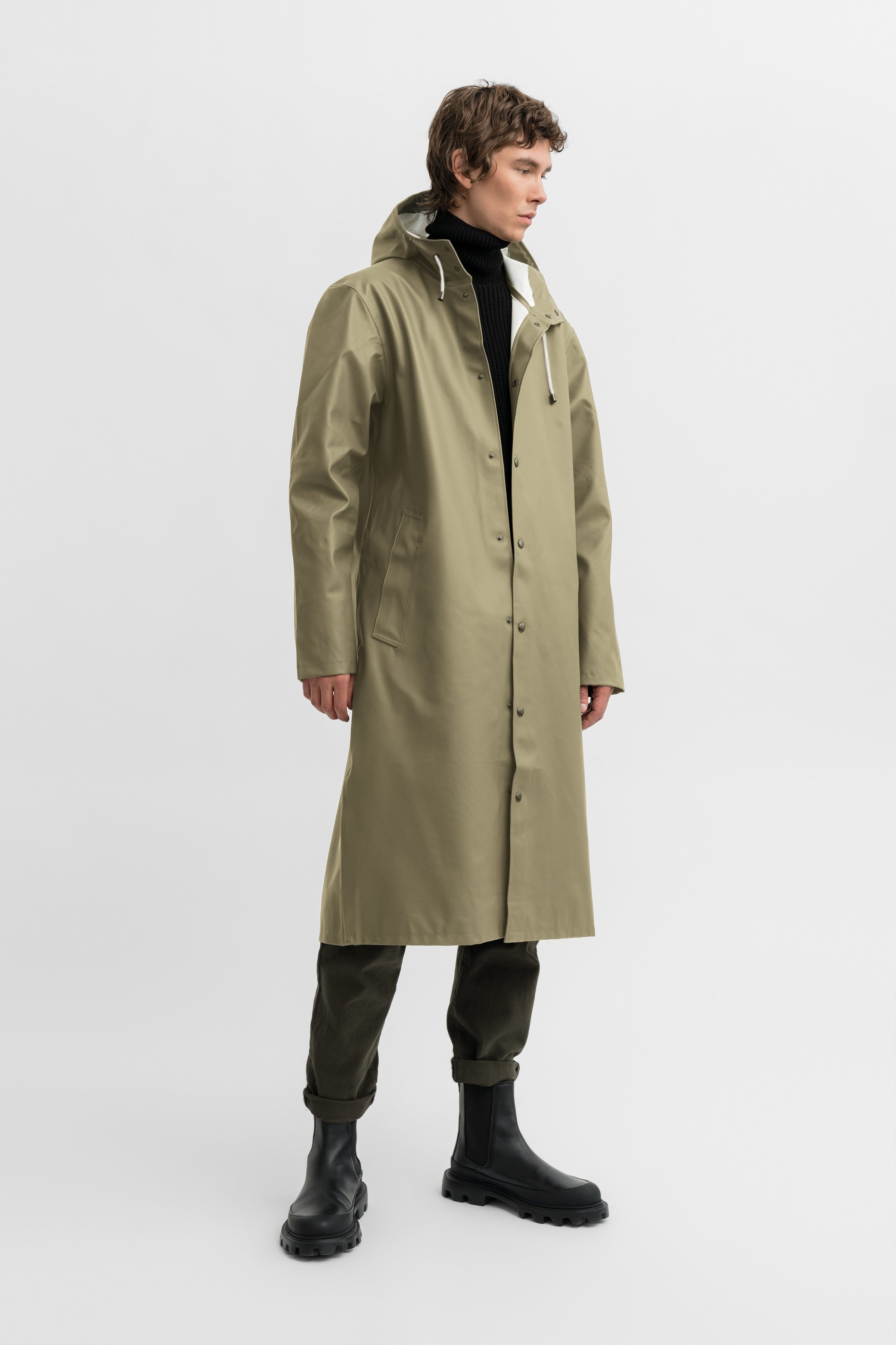 Stockholm Long Print Raincoat Aloe - 2