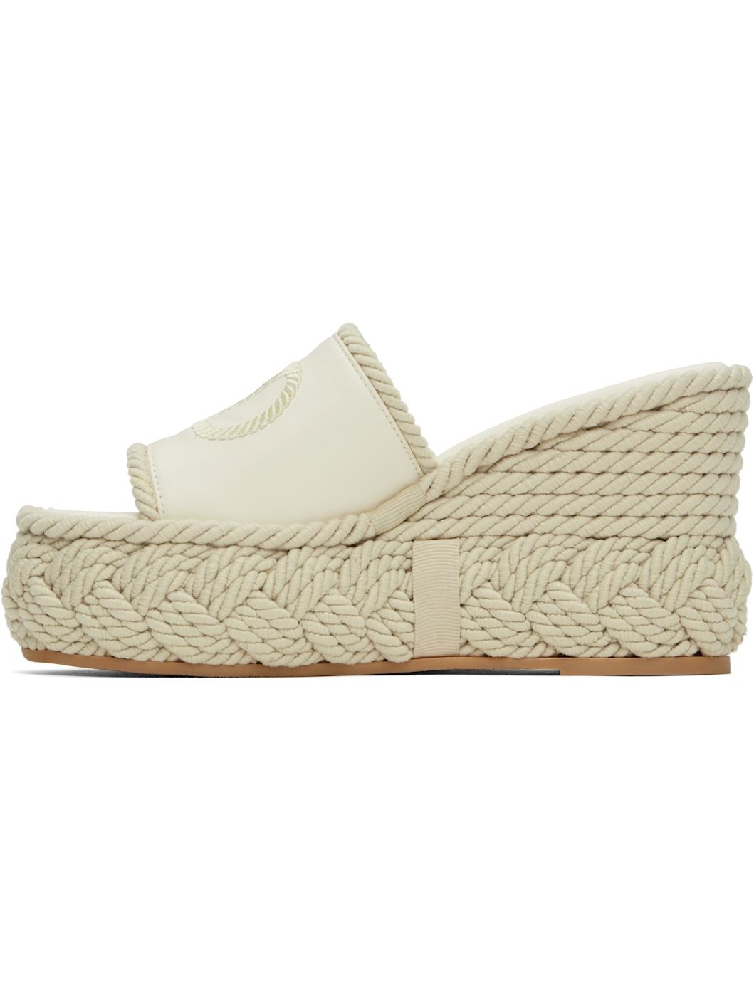 Off-White VLogo Torchon Wedge Slide Sandals - 3