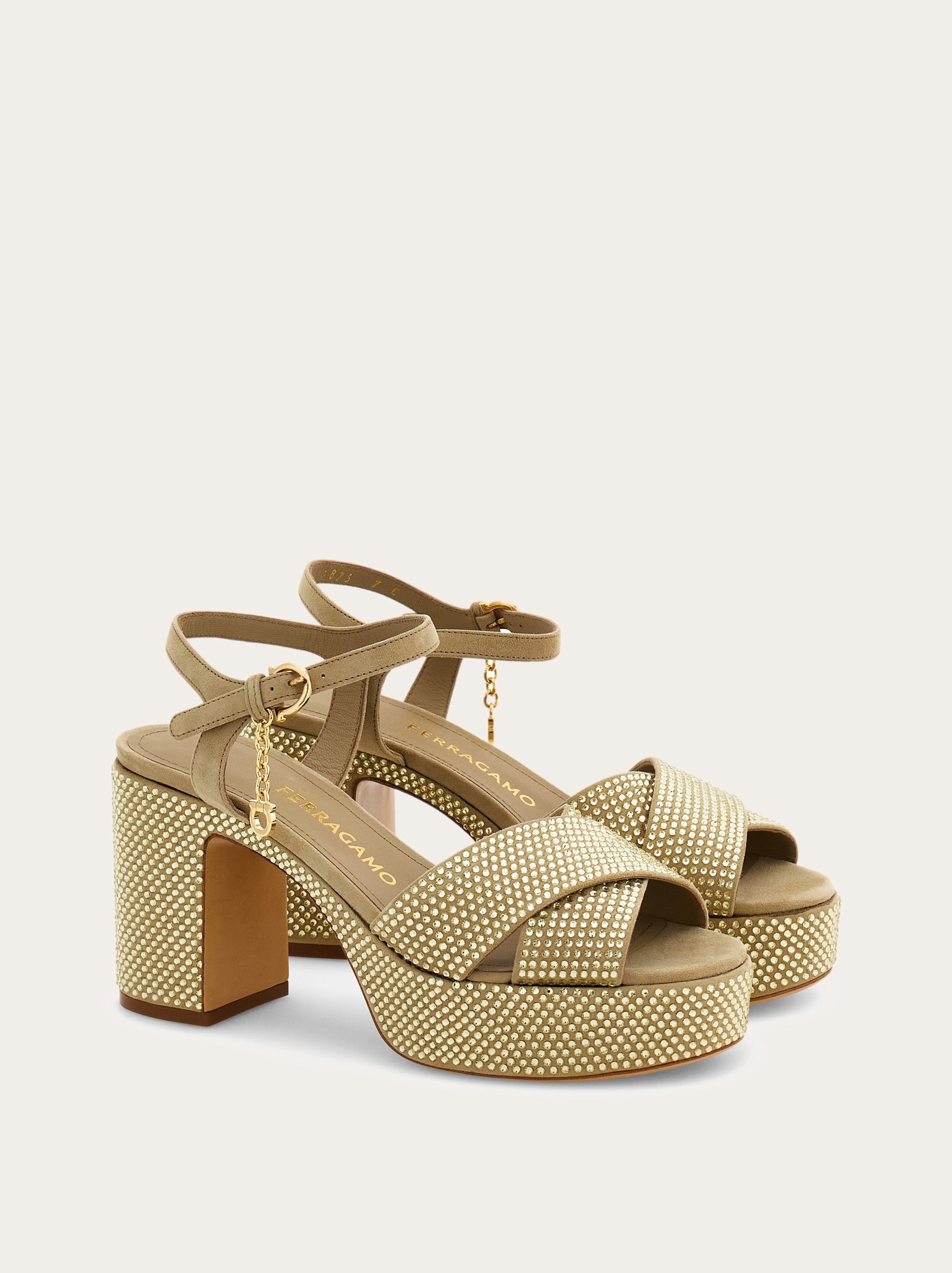 Crystal-embellished platform sandal - 5