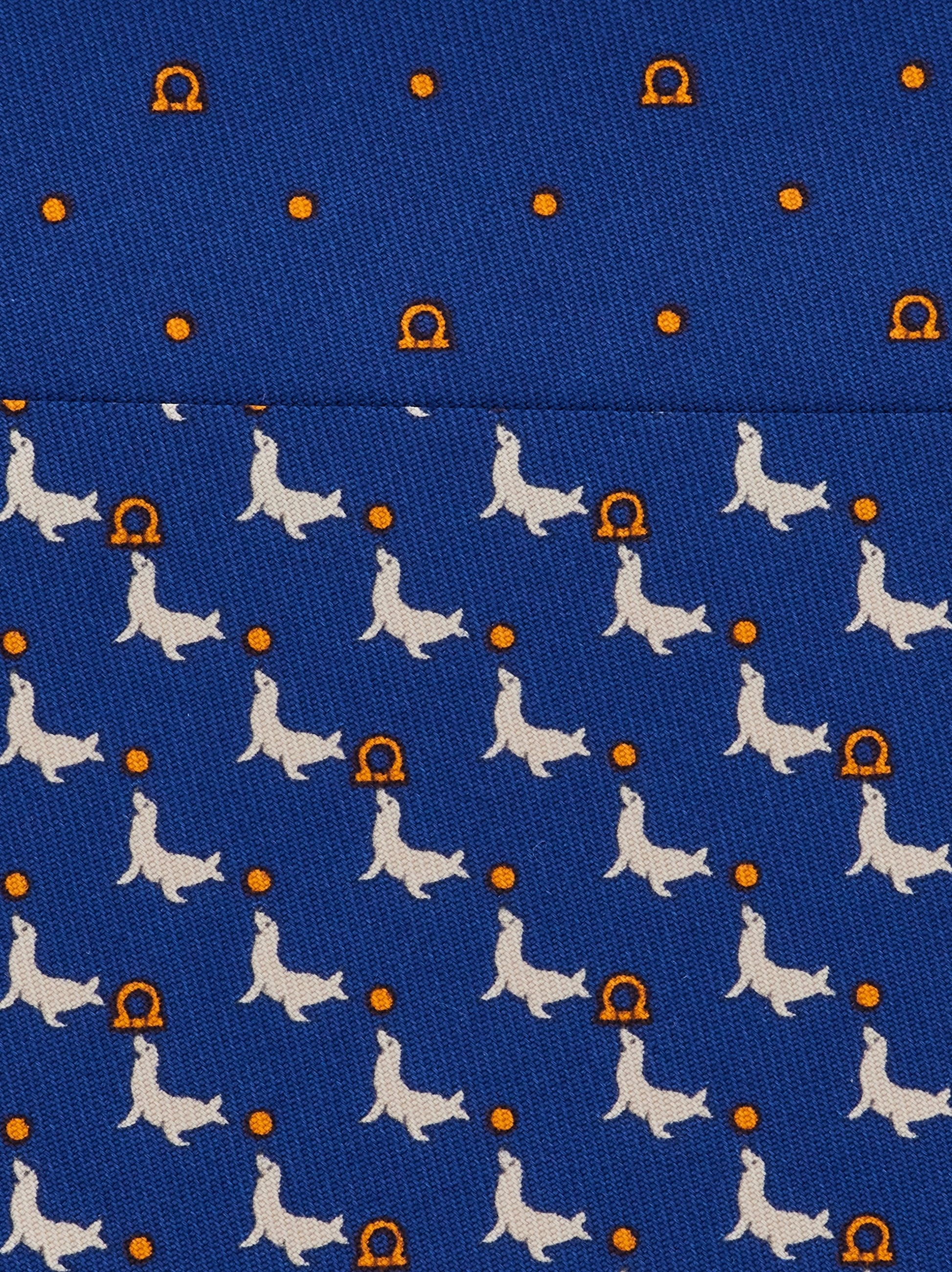 Seal print silk tie - 2