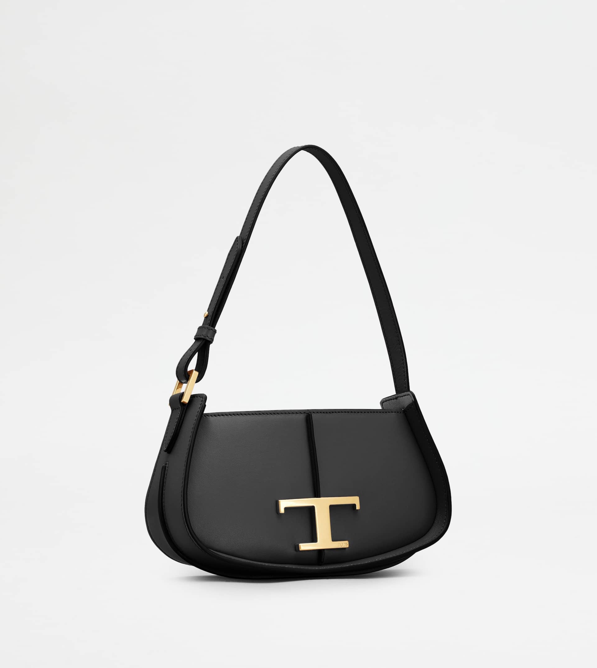 T TIMELESS SHOULDER BAG IN LEATHER MICRO - BLACK - 3