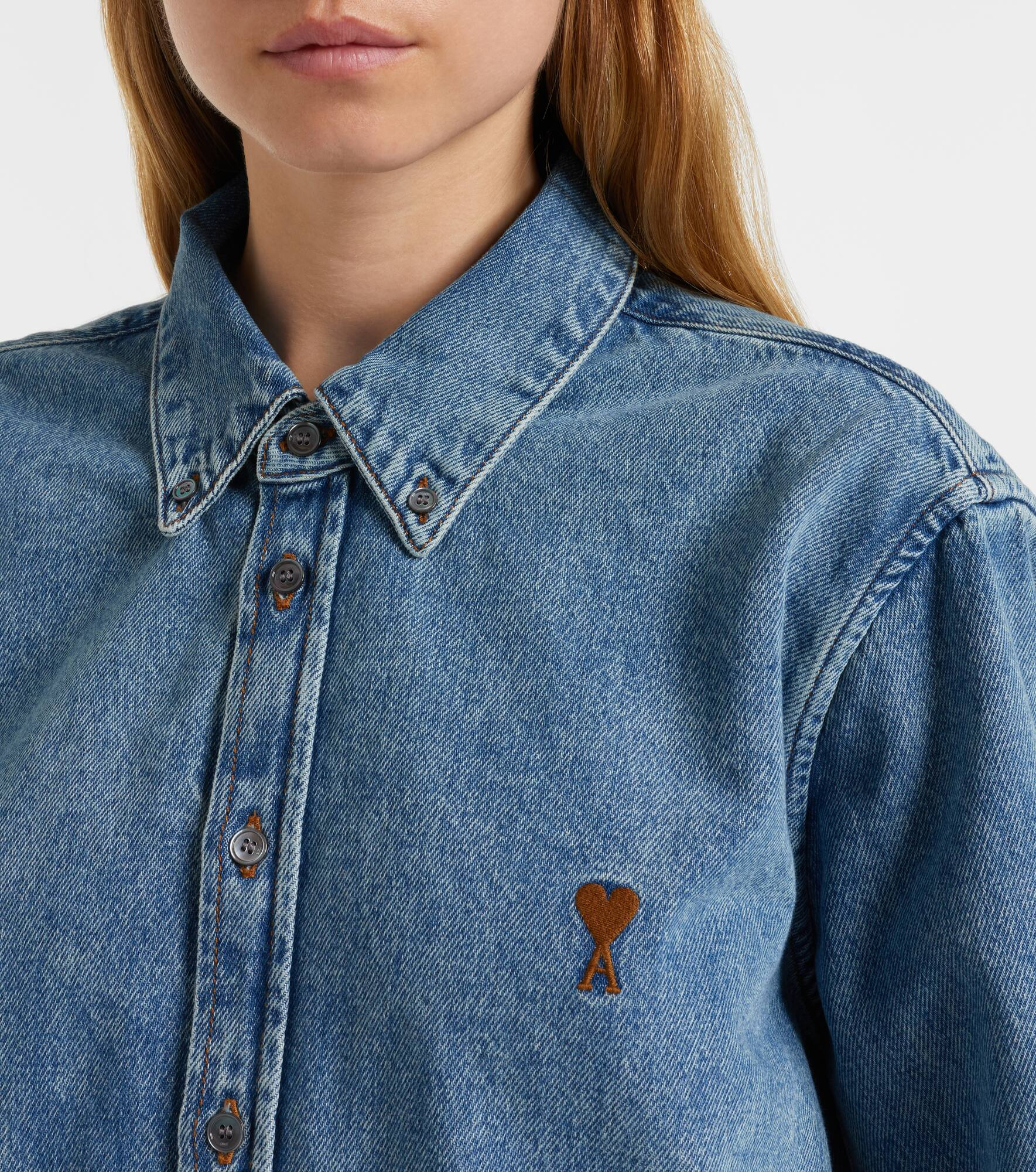 Embroidered denim shirt - 4