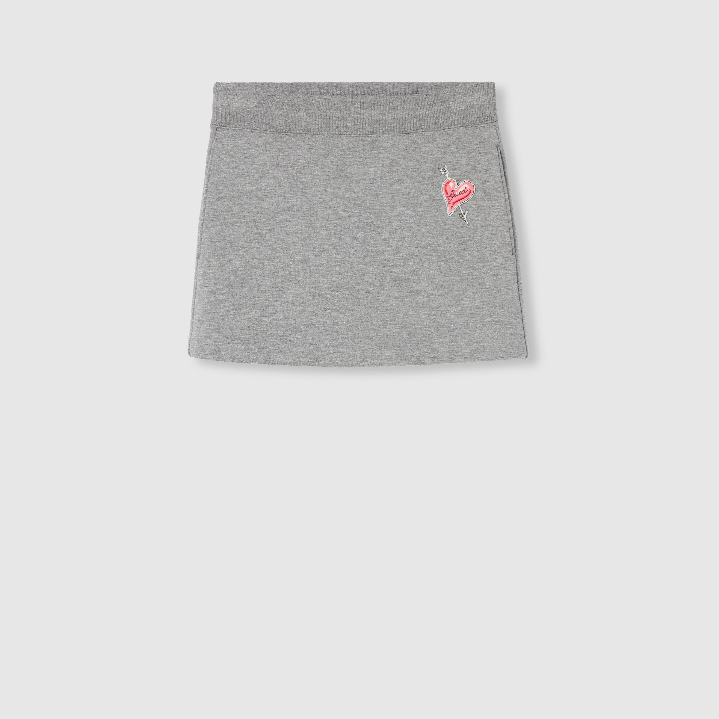 Mini jersey skirt with patch - 1