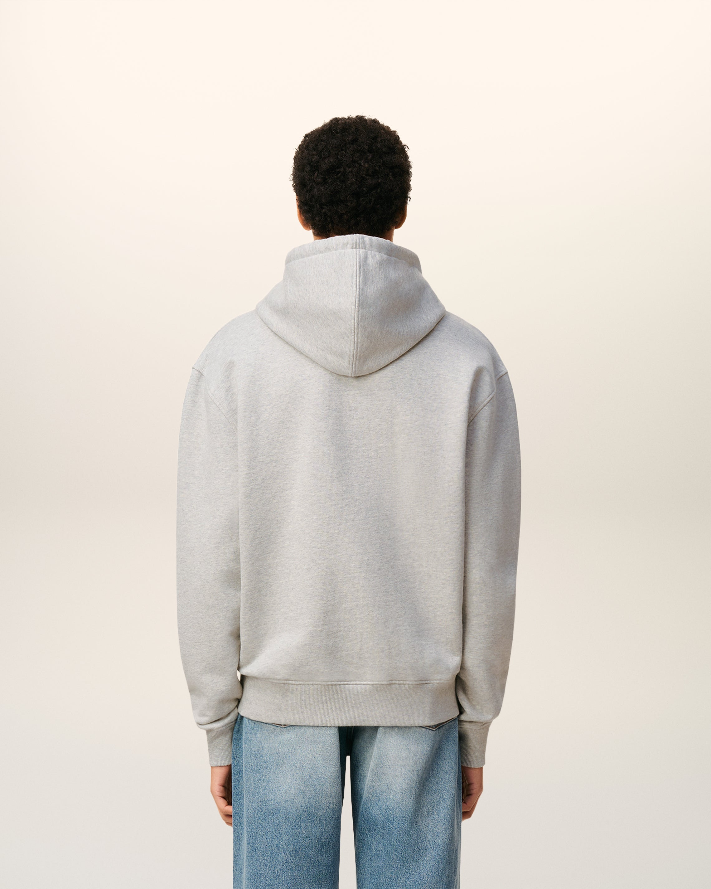 GREY COTTON AMI DE COEUR HOODIE - 5