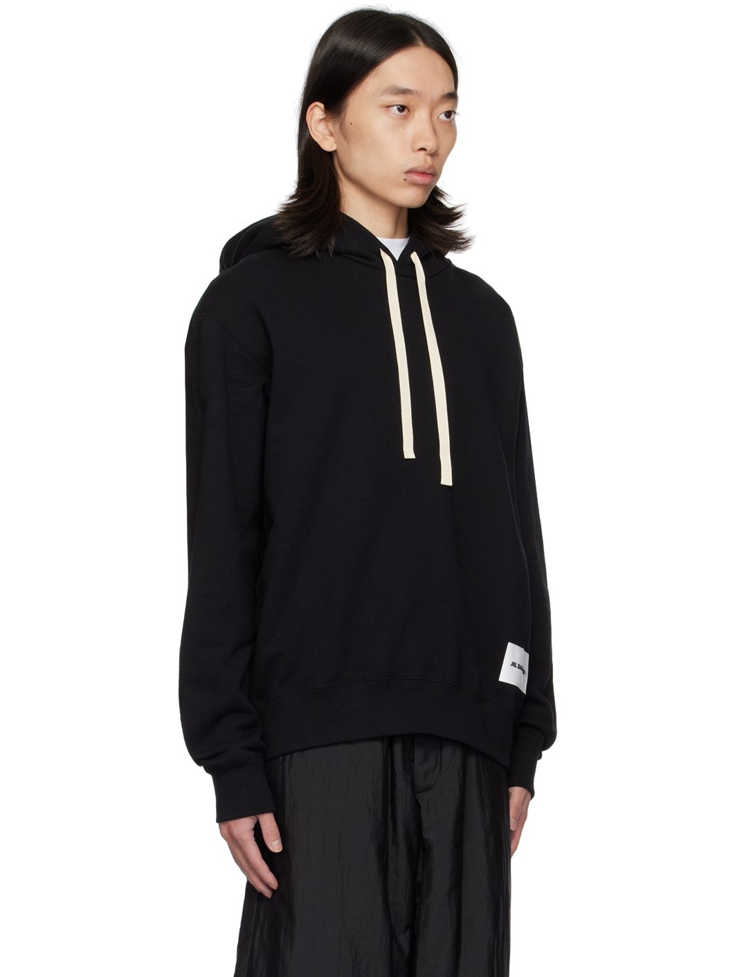Black Logo Patch Hoodie - 2