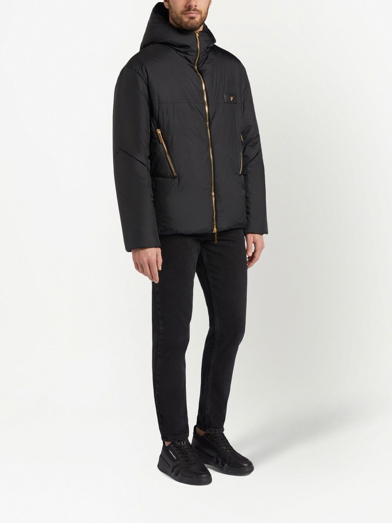 Giuseppe Zanotti embroidered-logo zip-up bomber jacket outlook