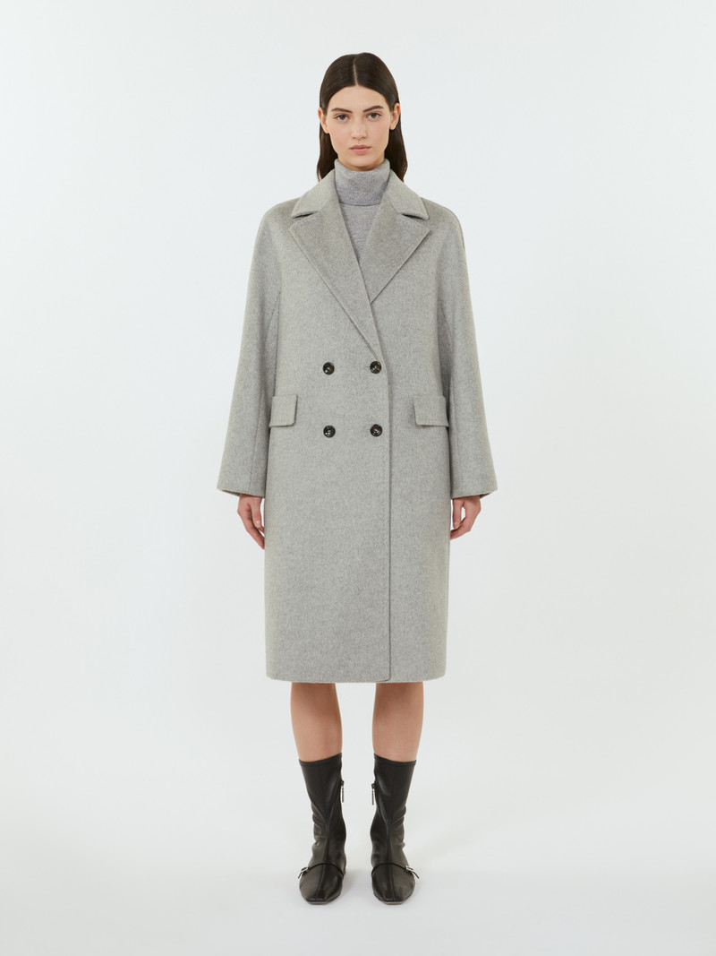 PANTEON Double-breasted cashmere, alpaca and wool coat 3