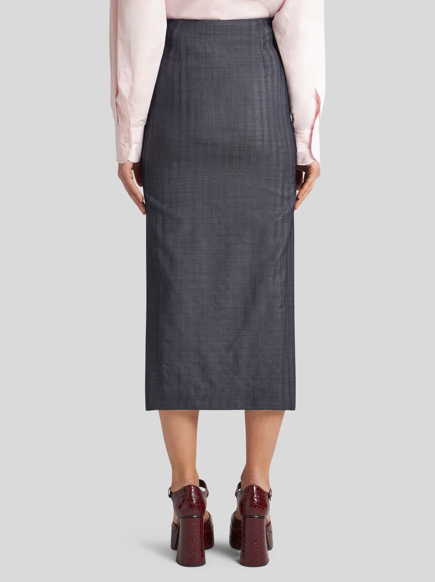 WOOL-BLEND PENCIL SKIRT - 5