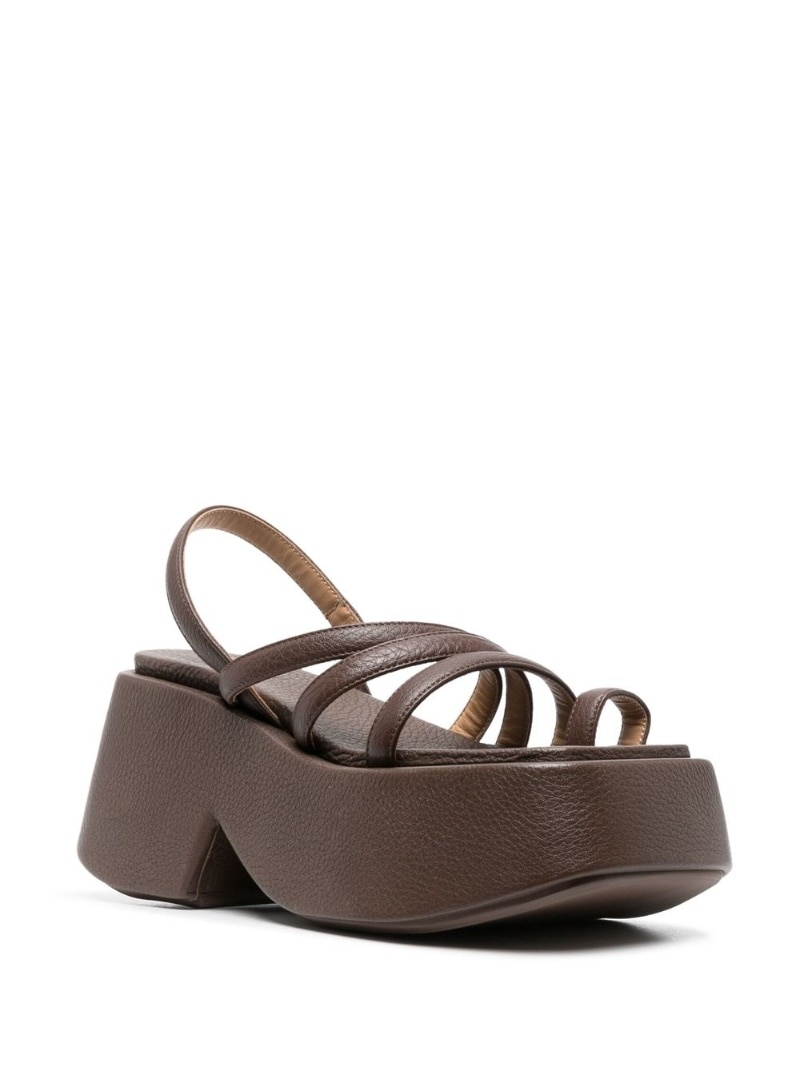 sling-back leather sandals - 2