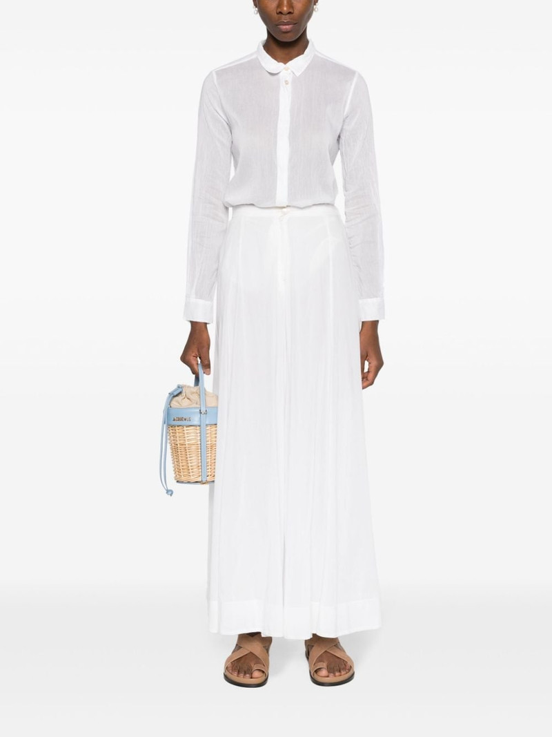 forte_forte wide-leg cotton-blend trousers outlook