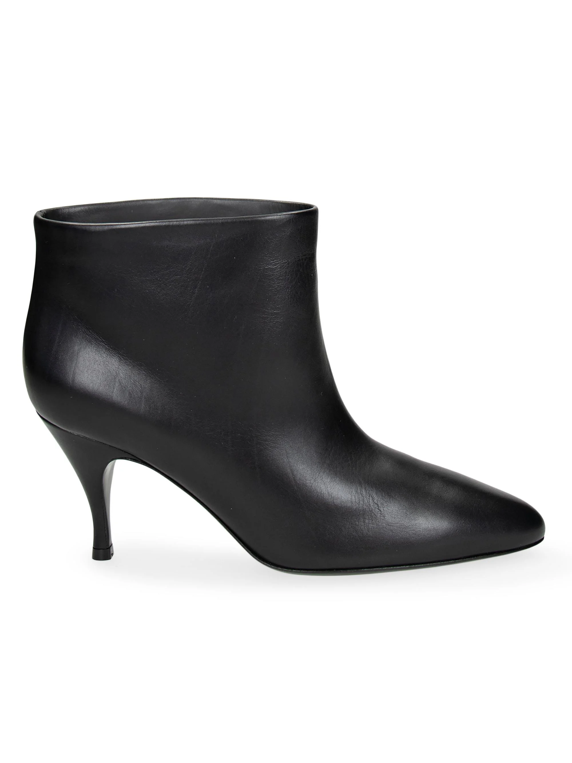 Women's Silhouette 80MM Leather Ankle Boots - Soft Calf Skin Black - 1
