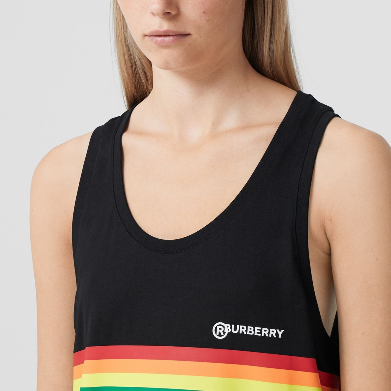 Rainbow Stripe Print Cotton Vest – Unisex - 7