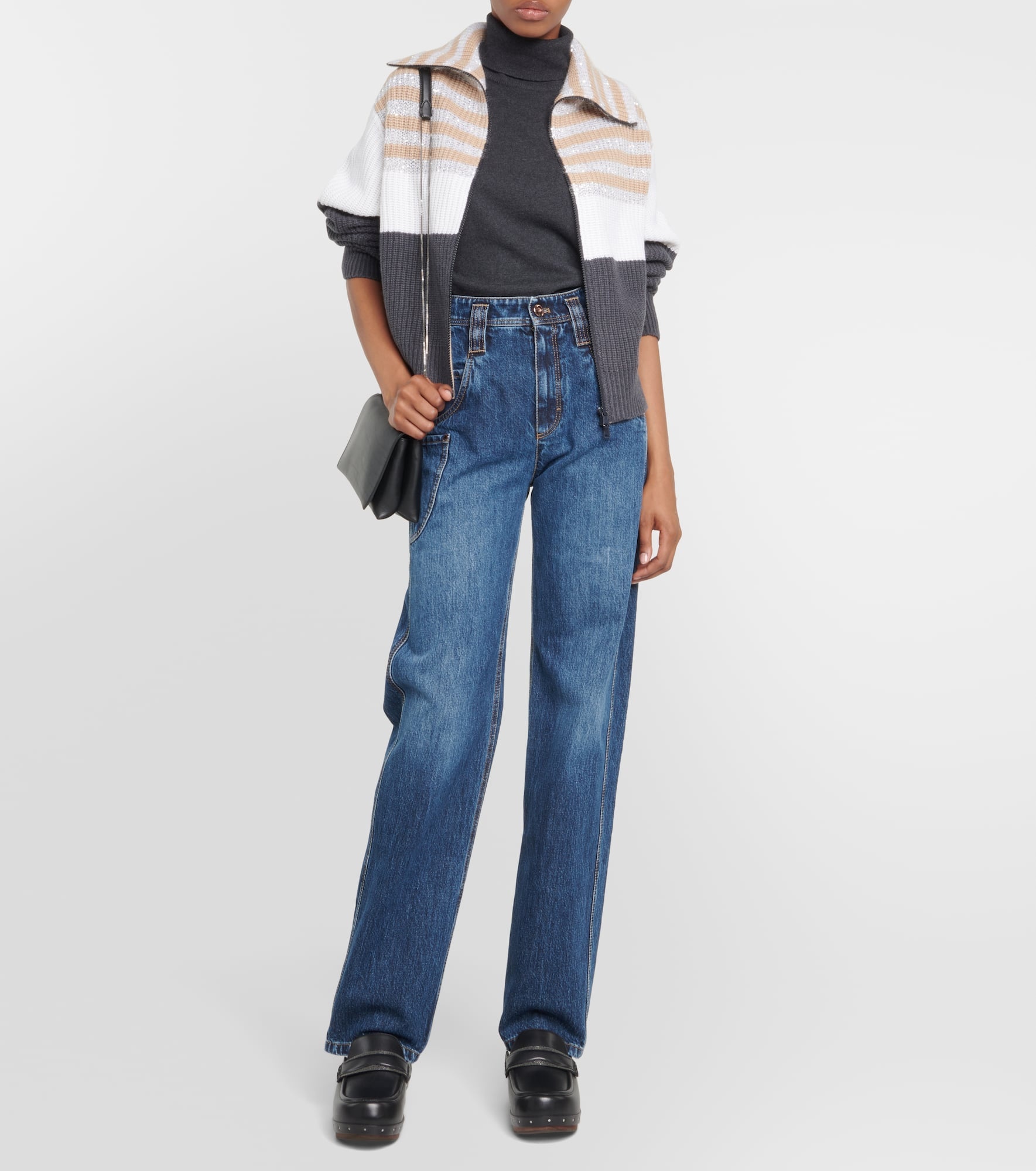 Mid-rise wide-leg jeans - 2