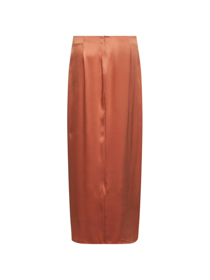 GIORGIO ARMANI pleated wrap-front skirt outlook