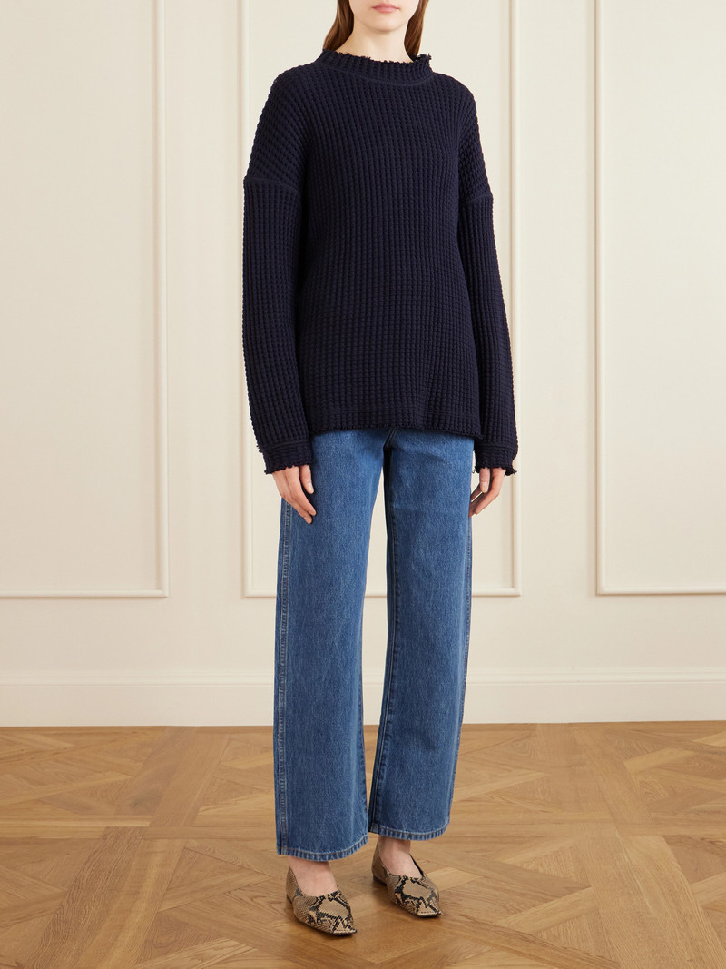 KHAITE Kerrie Distressed Low-rise Straight-leg Jeans outlook