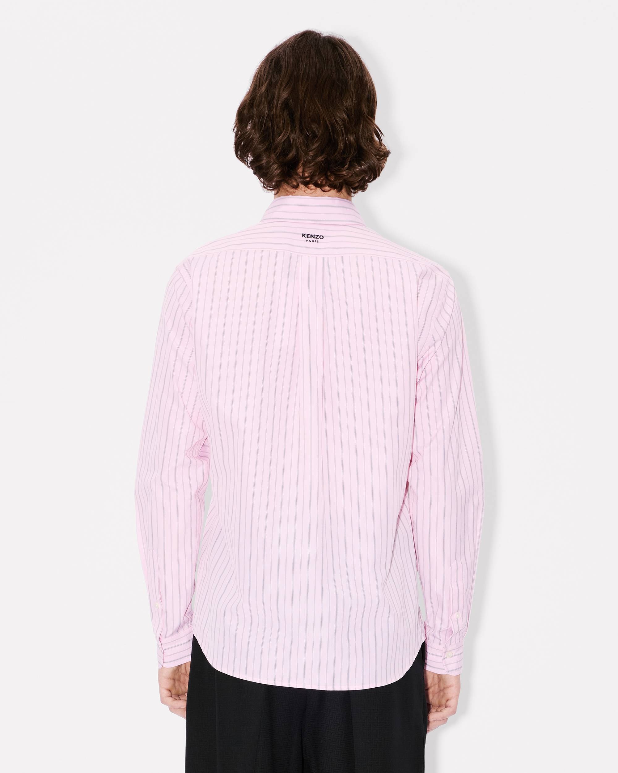 'Boke Flower' embroidered casual shirt in cotton poplin - 4
