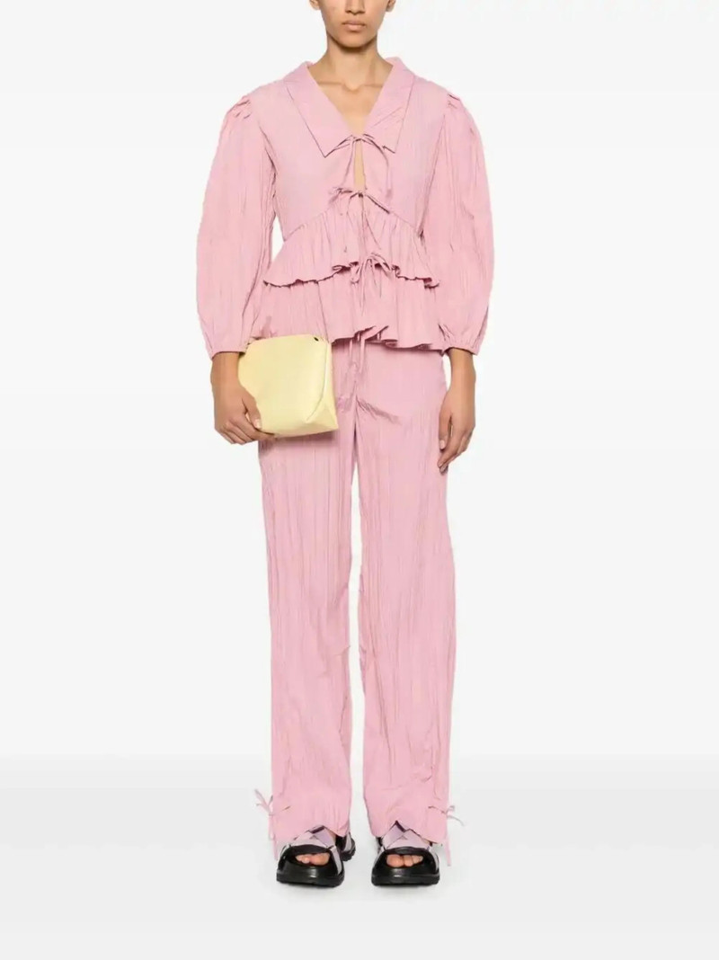 STINE GOYA tie-fastening loose trousers outlook