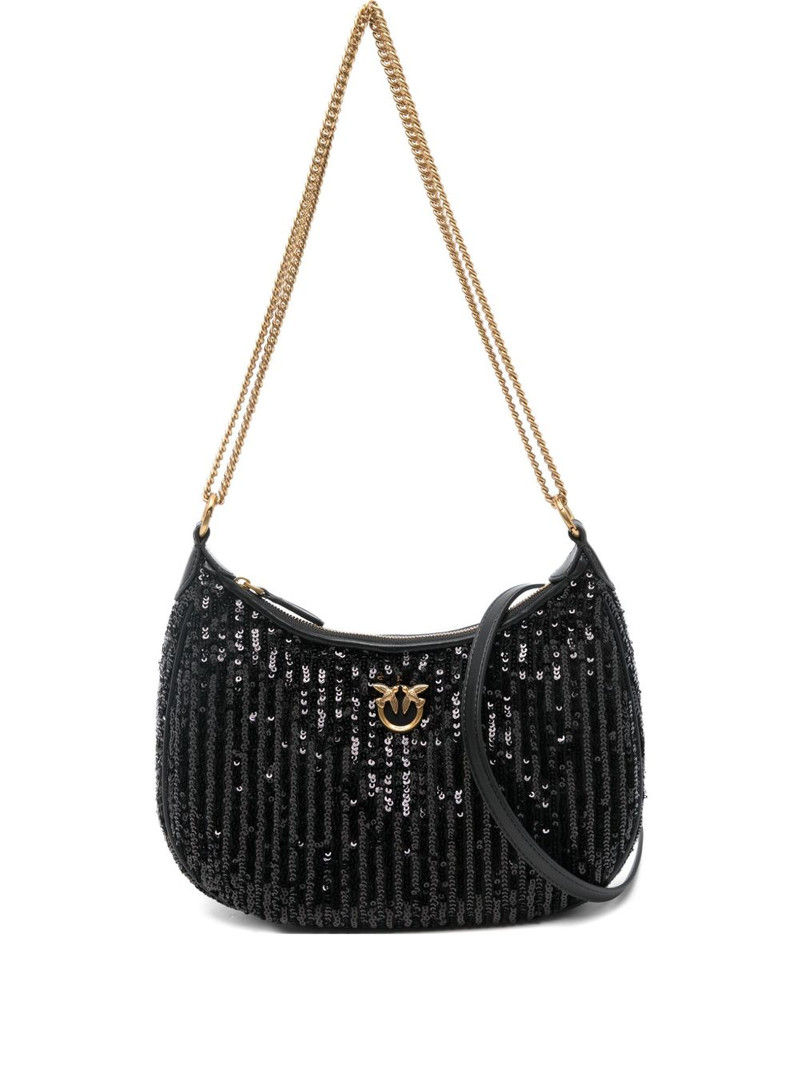 mini Half Moon sequinned shoulder bag 1
